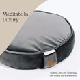 thumbnail image 3 of Mindful Modern Velvet Meditation Cushion - Large Buckwheat Pillow, Graphite Grey, 3 of 7