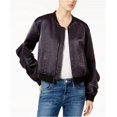 thumbnail image 2 of Guess Mujer Biella Ruffled Bomber Chaqueta, Negro, Grande Guess Chaqueta de bombardero, 2 of 2