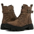 thumbnail image 1 of GLOBALWIN Women's Ankle Boots Camel Combat Boots For Women 7M, 1 of 8