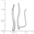 thumbnail image 2 of Beautiful Sterling Silver Rhodium-plated Ear Climber Earrings, 2 of 2