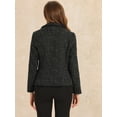 thumbnail image 3 of DARING DIVA Women's Notch Lapel Long Sleeve Elegant Business Jacket XS Black, 3 of 6