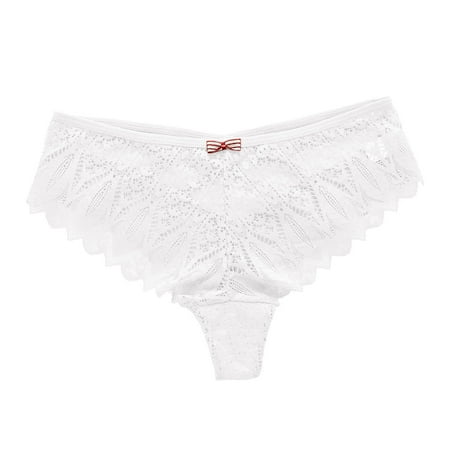 MITCOWBOY Womens Underwear For Women Crochet Lace Panty Sexy Hollow Out Underwear Womens Sexy Underwear Seamless Underwear For Women White XL Clearance
