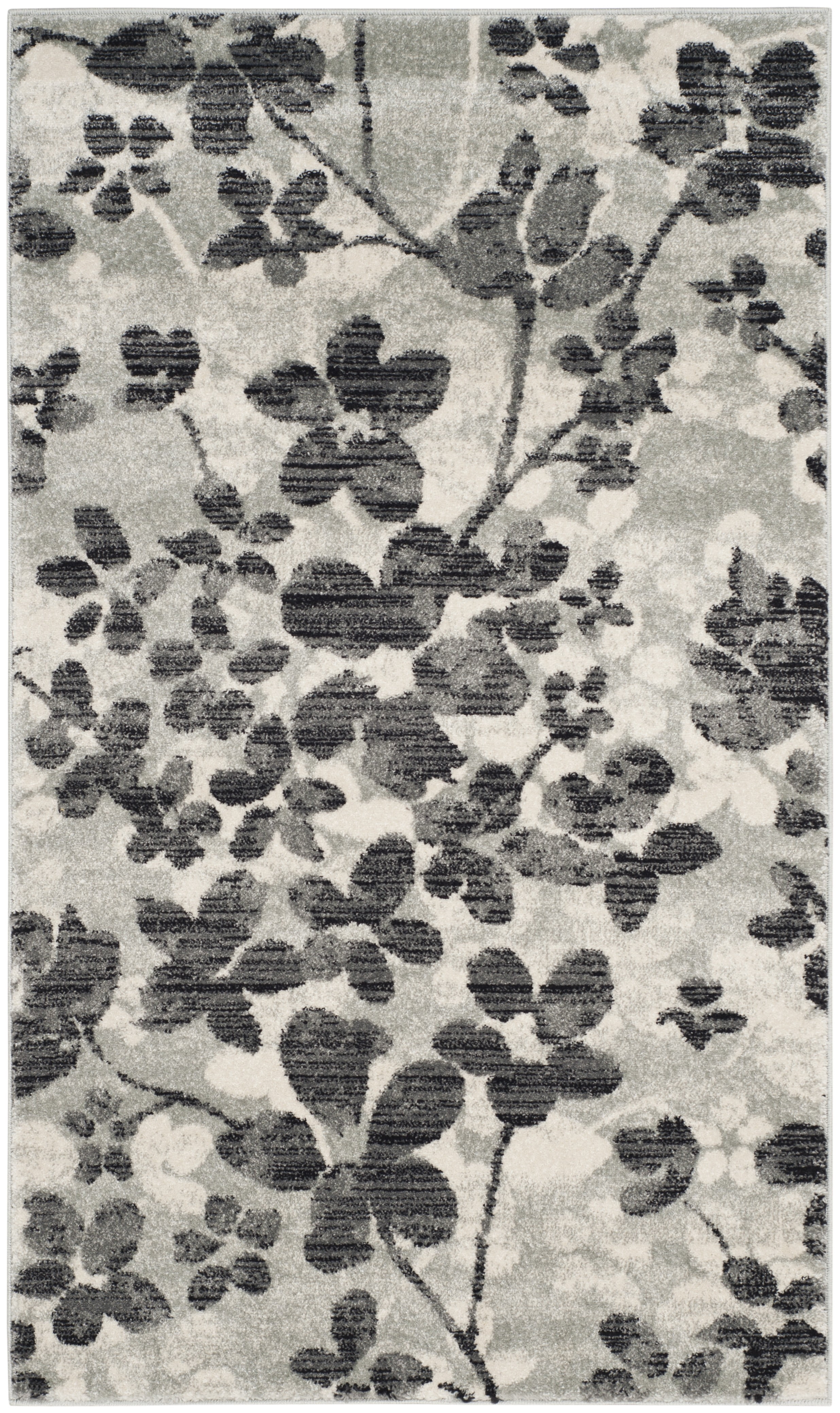 Safavieh Evoke Pavel Floral Area Rug, Gray/Black, 3' x 3' Square