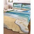 thumbnail image 2 of Quilts Twin XL Size, Summer Beach Soft Comforter Bedding Set for Bed, Coastal Ocean Tropical Palm Trees Lightweight Quilted Bedspread with Pillow Cover(2 Pieces) for All Season, 68x98 Inch, 2 of 6