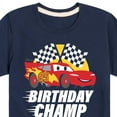 thumbnail image 3 of Disney's Cars - Race To Finish Line - Birthday Champ - Boy's Toddler & Youth Short Sleeve Graphic T-Shirt, 3 of 5