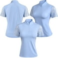 thumbnail image 7 of Women's Polo Shirt Short Sleeve with Chic Lace, 7 of 7