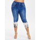 thumbnail image 3 of Talla grande 3D Jean Imprimir Getgings Rosegal  Leggings de talla grande, 3 of 5