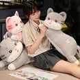 thumbnail image 3 of Cat Plush Pillow Long Body Kitten Doll Plushie Soft Back Cushion Ornament Cute Stuffed Animal Doll Toy Bedroom Sleeping Pillow Birthday Gift, 3 of 10