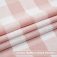thumbnail image 2 of Flowpartex Buffalo Check Semi Sheer Curtain Panels Pink and White Plaid Textured Curtains Drapery, Farmhouse Grommet Window Drapes for Living Room Bedroom, 40"Wx63"L 2 Pieces, 2 of 7