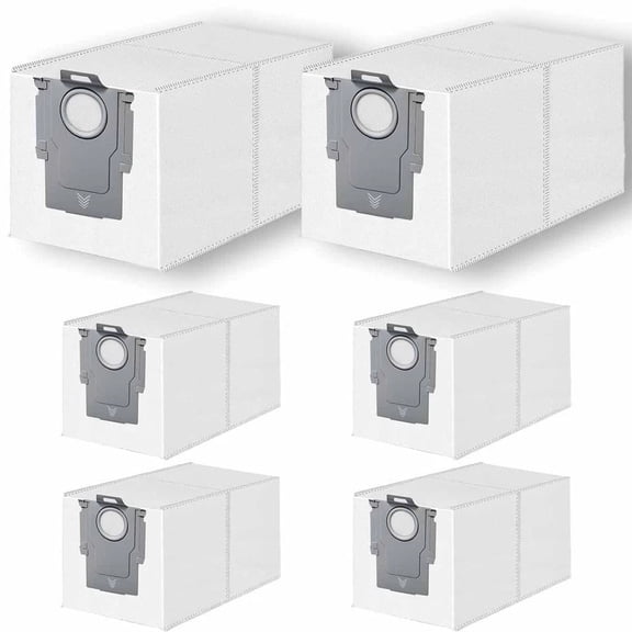 6 Pack Dust Bags Replacement for Roborock S8 MaxV Ultra/ Max Ultra Robot Vacuum Cleaner