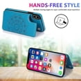 thumbnail image 2 of Funda para iPhone Xs Max con tarjetero de piel sintética con estampado de flores de datura, 2 of 5