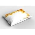 thumbnail image 2 of Ambesonne Autumn Pillow Sham 2 Pack, Maple Leaf Branches, 36"x20", Yellow Orange and Brown, 2 of 3