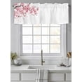 thumbnail image 4 of Pink Blossom Valances for Windows Spring Ink Painting Branch Petal Rod Pocket Curtains Valance Short Window Treatment Drapes for Living Room, Bedroom Bathroom 42"&nbsp;W x 18" L, 4 of 5