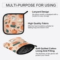 thumbnail image 3 of Yayeee Oven Mitts and Pot Holder Set of 2 Heat Resistant Kitchen Gloves Baking Hot Pad, Pink Fall Coffee, 3 of 5