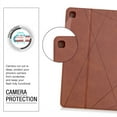 thumbnail image 5 of Dteck Case for Samsung Galaxy Tab S6 Lite 10.4" SM-P610 (2020 Released), Luxury Leather Rhombus Patterned Wallet Card Holder Cover Folio Protective Kickstand Cover,Brown, 5 of 5