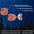 thumbnail image 2 of Gem Stone King 18K Rose Gold Plated Silver Ecstasy Mystic Topaz Stud Earrings for Women | 2.00 Cttw | Gemstone November Birthstone | Round 6MM, 2 of 6