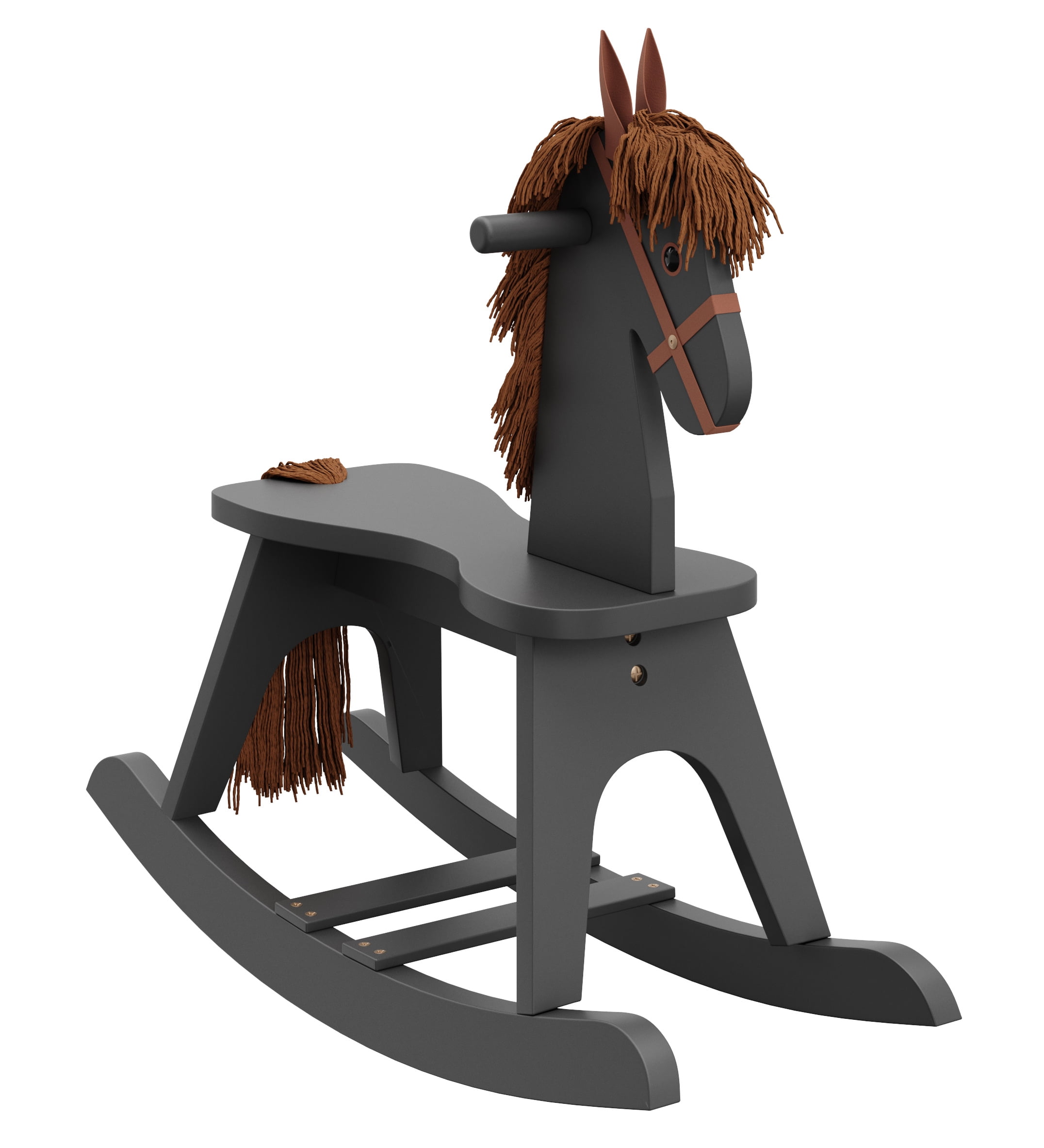 gray rocking horse