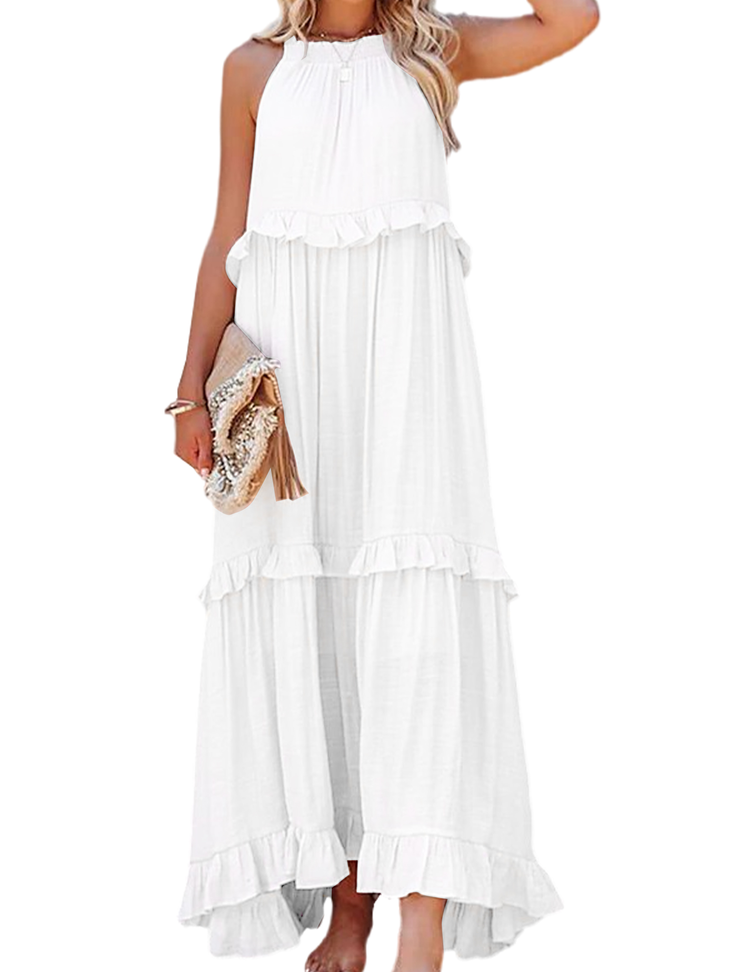 Frontwalk Maxi Dresses for Women Loose Fit Summer Beach Dresses