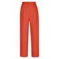 thumbnail image 6 of Kvture Women's Harem Pants Fashion Solid Color Elastic Waist Baggy Comfy Capri Pants Summer Beach Casual Sweatpant Red XL, 6 of 7