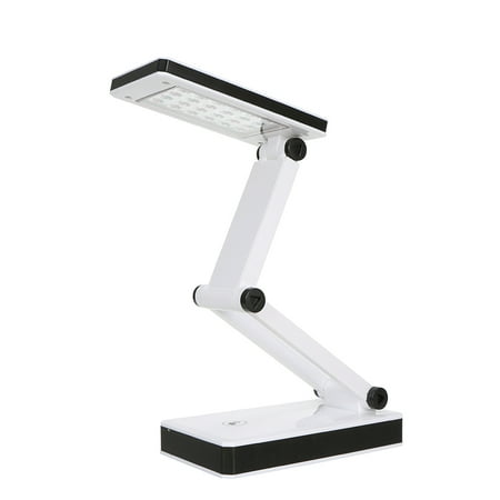 Led Battery Table Lamp Portable Folding 24 LED Table Lamp Desk Light Sensitive Touch Control 3 Levels Adjustable Brightness Dimmable USB Charging Port 4 * AA Batteries Powered Operated for Students Reading Working Bedroom S ()