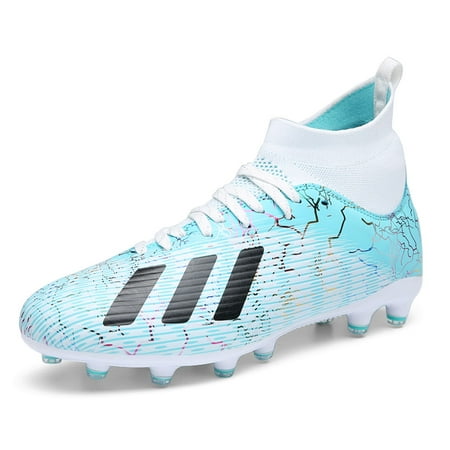 

Earlde Boys Mens Soccer Shoes Football Boots Cleats High-Top Spikes Soccer Shoes Boys Outdoor Indoor Athletic Training Sneakers