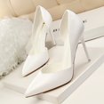 thumbnail image 4 of Zapatos de tacón alto para mujer, edición coreana, sencillos, sexys, ajustados, para discoteca, con punta puntiaguda y huecos, 4 of 4