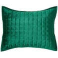 thumbnail image 3 of Set de edredón Tribeca Living Luxury Velvet Queen verde esmeralda, 3 of 4
