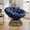 Navy Blue, variant on OMNIBERG Ergonomic 360° Swivel Wicker Papasan Chair, Oversized Indoor Outdoor Rattan Egg Sofa Chair Lounger with Soft Thick Cushion for Living Room, Bedroom, Patio, Yard, Gray