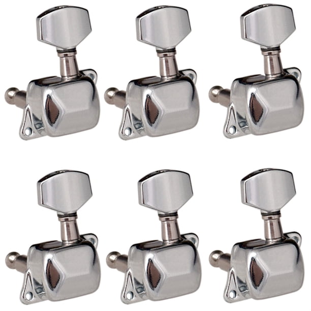 Yuarrent Clavijas de afinación de cabeza de máquina semisellada para guitarra electrónica de 6 piezas, perilla de sintonizador de 6 cuerdas, accesorio Artesanía 6 Derecha Yuarrent HA060579-02