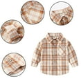 thumbnail image 2 of Paokuoon Kids Boys Shirt Casual Wear Long Sleeve Button Toddler Down Plaid Cotton Blouse with Pockets Dress Shirt for 2-7 Years, 2 of 9