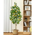 thumbnail image 2 of GnFlus 4ft Artificial Lemon Tree Fake Lemon Plant in Pot Large Fake Floor Plants Faux Trees Indoor kitchen Lemon Home Decor, 2 of 7