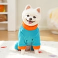 thumbnail image 5 of Winter Dog Pajamas, Super Soft Sherpa Lined Bodysuit with Harness Access, Snug and Warm for Small Breeds Like Chihuahuas on Winter Walks. Blue M, 5 of 5