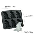 thumbnail image 2 of Dinosaur Shaped Ice Cube Mold Ice Cube Tableware 6 Grids Silicone Kitchen Bar, 2 of 4