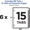 thumbnail image 2 of Avery 1" Heavy-Duty Clear-Cover Binder, Navy with Avery Ready Index Table of Contents Dividers 11197, 15-Tab, 6 Sets Bundle, 2 of 12