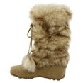 thumbnail image 3 of EZGD Blossom Talia-Hi Women Ladies Mukluk Faux Fur Mid Calf Warm Winter Snow Boots Camel 6.5, 3 of 5