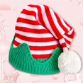 thumbnail image 3 of MIPREWUY Christmas Knit Hat for Kids Adults, Striped Elf Hat Christmas Beanie Hat Winter Cap for Christmas Holiday Party, 3 of 6