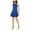 Blue - medblue, variant on Womens Lace-Up Fit & Flare Dress, Blue, Medium