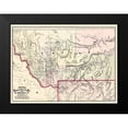 thumbnail image 2 of Cram 14x11 Black Modern Framed Museum Art Print Titled - Montana Territory - Cram 1875, 2 of 5