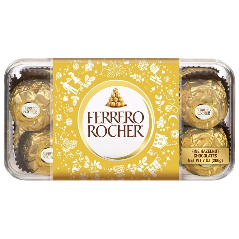 Ferrero Rocher Premium Milk Chocolate Hazelnut Box, Luxury Holiday