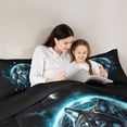 thumbnail image 5 of Castle Fairy Animal Wolf Twin Comforter Sets,Bohemian Dreamcatcher Bedding Set, 5 of 8