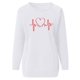 thumbnail image 2 of Gibobby Sudadera de mujer Sudadera para mujer linda camisa de otoño con cuello redondo(Blanco,XL), 2 of 4