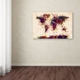 thumbnail image 3 of Trademark Fine Art "World Map Paint Splashes 2" Canvas Art by Michael Tompsett, 3 of 3