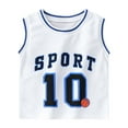 thumbnail image 5 of Suilloe Toddler Kids Activewear Outfit Sets Basketball Sleeveless Vest And Mesh Shorts Set Kids Boys Girls Summer Active Play Comfortable Loose Fit Sport Outfit Sets,2 Piece，9 -10 Years, 5 of 5