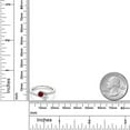 thumbnail image 4 of Gem Stone King 925 Sterling Silver Red Created Ruby and White Topaz Bypass Ring for Women (0.82 Cttw, Gemstone July Birthstone, Round 4MM, Available in Size 5, 6, 7, 8, 9), 4 of 4