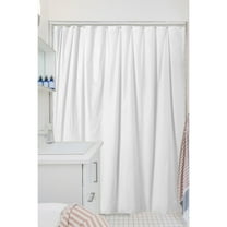 Crown Display 70 inch x 72 inch Shower Liner with Ring and Magnets - White