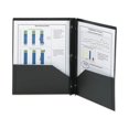 thumbnail image 3 of Poly Two-Pocket Folder w/Fasteners 11 x 8.5, Black, 25/Box, 3 of 6