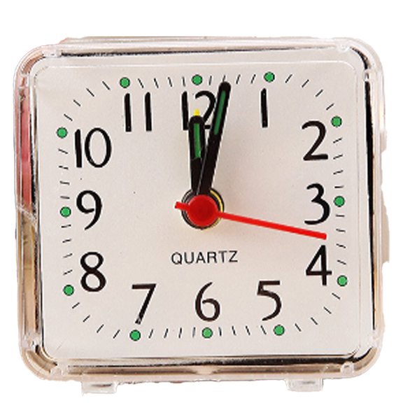 CCOCC Alarm Clock,Candy Colorful ABS Desk Clock with Silent Second Hand,Simple User-Friendly Alarm Clocks for Bedrooms and Home Office Spaces
