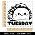 thumbnail image 2 of Happy Taco Tuesday Square Rubber Stamp Stamping Scrapbooking Crafting - Medium 1.75in, 2 of 7