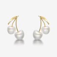 thumbnail image 7 of European and American Temperament Creative Fruit Pearl Cherry Shaped Earrings New Design Jewelry Luxury Accessories For Womens, 7 of 7