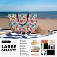 thumbnail image 5 of Daiia Skulls and Roses Beach Travel Bag - Water-Resistant Beach Bag, Lightweight Tote with 7 Pockets for Women and Men - Gym,Pool,Camping,Reusable Grocery Bag, 5 of 7